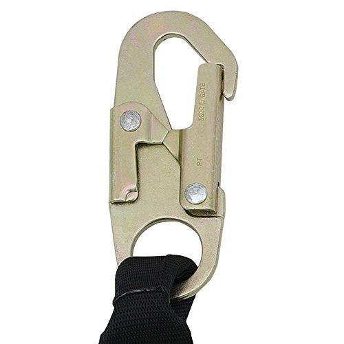 PeakWorks CSA 4' (1.2 m) Shock Pack - Snap & Form Hooks - Single Leg - E4 Shock Absorbing Fall Arrest Lanyard Connector, 1" Webbing, V8104124 - Fall Protection - Proindustrialequipment