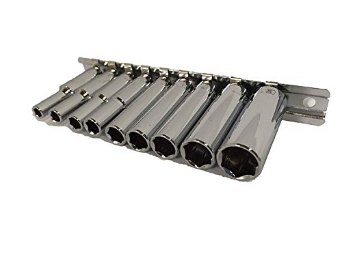 Jet 11-Piece 1/4-inch Drive Metric, Deep, 6 Point, Chrome Socket Set, 601118 - Sockets and Tools Set - Proindustrialequipment