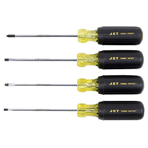 Jet 720560-4-Piece Cushion Grip Mini Screwdriver Set - Screw Drivers and Sets - Proindustrialequipment