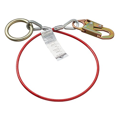 PeakWorks V8208404-4' (1.2 m) Cable Anchor Sling - 1/4" PVC Coated Galvanized Cable - Fall Protection - Proindustrialequipment