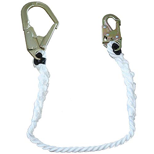 PeakWorks 4' (1.2 m) - Snap & Form Hooks - Fall Arrest Restraint Lanyard Connector, 5/8" (16 mm) Rope, V8151204 - Fall Protection - Proindustrialequipment