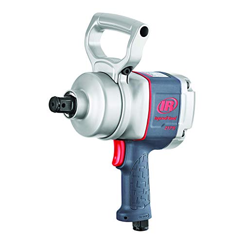 Ingersoll Rand 2175MAX 1" Pistol Grip Impact Wrench, Air Powered, Up to 2000 ft lbs Reverse Torque Output, Lightweight, 360 Degree Adjustable Handle, Steel Core, Gray