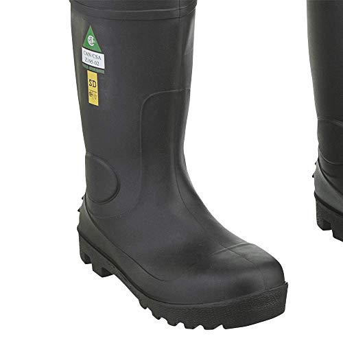 Pioneer V4720370-13 Heavy Duty Steel Toe Hip Wader, CSA Class 1, Black, 13 - Foot Protection - Proindustrialequipment