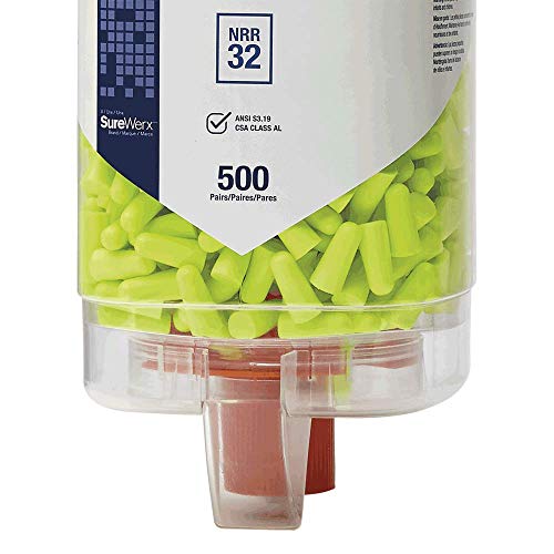 Sellstrom S23413 Foam Plug-Uncorded-500PR/Disp, Standard, Hi/Viz Green (Pack of 500) - Other Protection - Proindustrialequipment