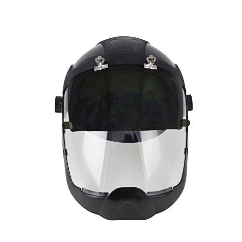 Sellstrom S32251 Clear Anti-Fog Polycarbonate Face Shield with Shade 5 IR Flip Front Window and Extended Chin, Side Guard, Universal - Eye Protection - Proindustrialequipment