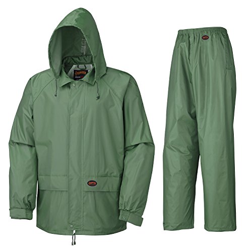 Pioneer V3040140-L Sealed Seams Waterproof Jacket and Pants Combo, Green, L - Clothing - Proindustrialequipment