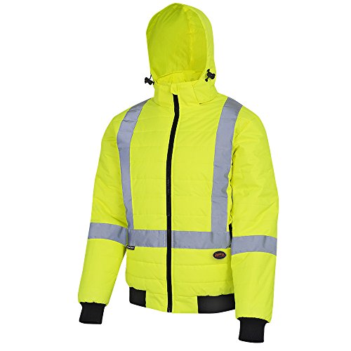 Pioneer V1170260-2XL Hi-Viz Puffy Jacket, Hi-Viz Yellow/Green, 2XL - Clothing - Proindustrialequipment