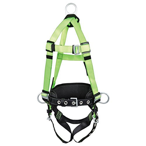 PeakWorks 3 D-Ring Contractor Series Fall Protection Safety Harness With Positioning Belt, Grommet Buckle Leg, Class AP - Positioning, Small, V8255211 - Fall Protection - Proindustrialequipment