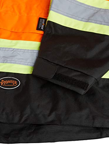 Pioneer V1130150-2XL Premium High Visibility Safety Jacket-Waterproof, Orange, 2X-Large - Clothing - Proindustrialequipment