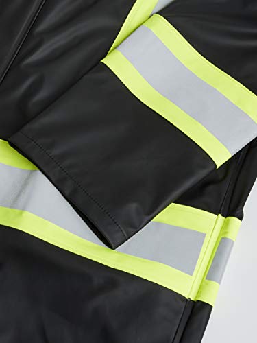 Pioneer V3520170-L FR Oil & Chemical Resistant Rain Jacket - Hi-Vis Lightweight, Black, L - Clothing - Proindustrialequipment