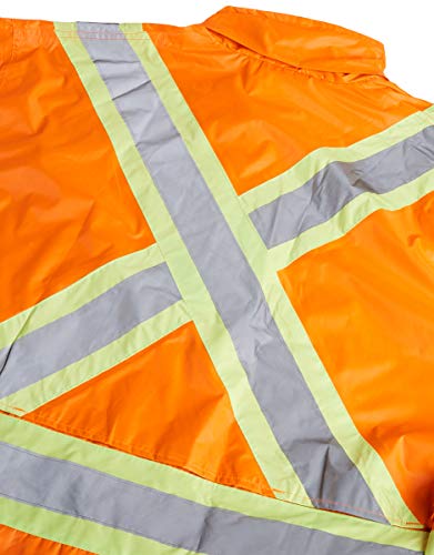 Pioneer V1080150-L Waterproof Lightweight Jacket and Pants Combo, Rainsuit, Orange, L - Clothing - Proindustrialequipment