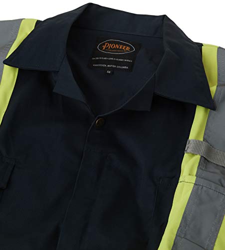 Pioneer CSA 7-Pocket High Visibility Work Coverall with 22" Boot Access Zipper, Action Back and Elastic Waist, Navy Blue, 56, V2020680-56 - Clothing - Proindustrialequipment