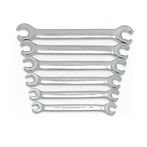 GearWrench 81906 6-Piece Flare Nut Metric Wrench Set