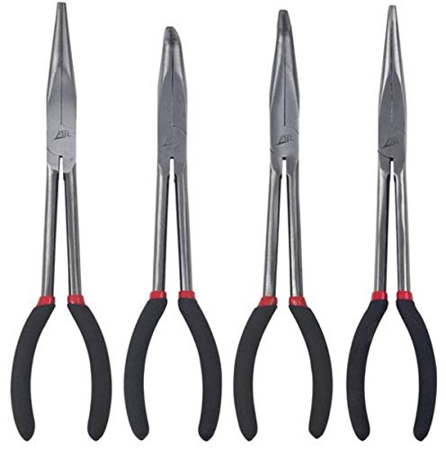 ATD Tools 814 Needle Nose Pliers Set, 11-Inch, 4-Piece - Proindustrialequipment