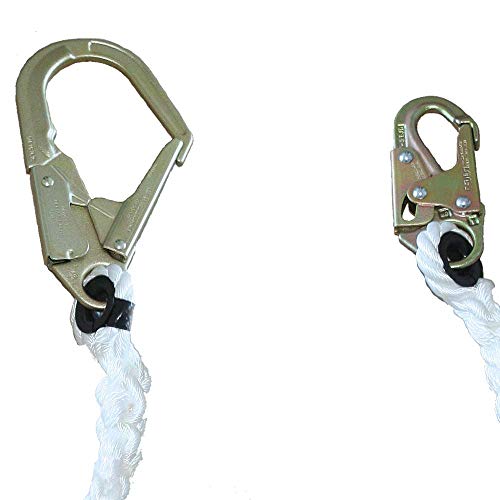 PeakWorks 4' (1.2 m) - Snap & Form Hooks - Fall Arrest Restraint Lanyard Connector, 5/8" (16 mm) Rope, V8151204 - Fall Protection - Proindustrialequipment