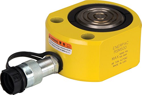 Enerpac RSM-500 Flat Jac Single-Acting Low-Height Hydraulic Cylinder with 50-Ton Capacity, Single Port, 0.63" Stroke Length - Proindustrialequipment