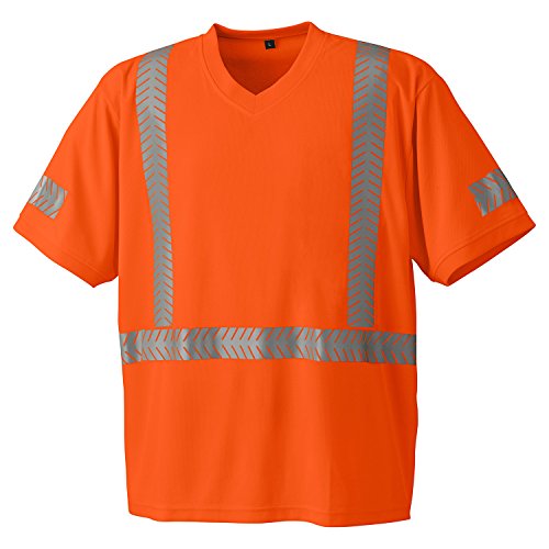 Pioneer Ultra-Breathable UPF 50+ UV Protection Hi Vis T-Shirt, Zebra Reflective Stripe, Orange, XL, V1052150-XL - Clothing - Proindustrialequipment