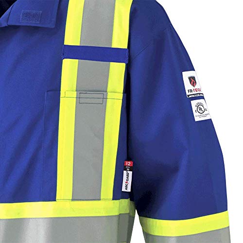 Pioneer CSA UL ARC 2 Lightweight Flame Resistant Work Coverall, Hi Vis Premium Cotton Nylon, Action Back, Royal Blue, 56, V2540310-56 - Clothing - Proindustrialequipment