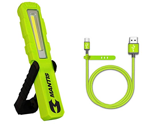 Clore Automotive Light-N-Carry LNCMINI"MANTIS" Rechargeable COB LED Work Light for Mechanics, HVAC Technicians, Plumbers, Contractors