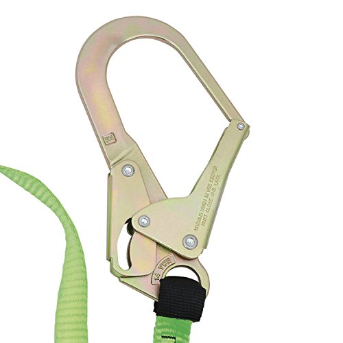 PeakWorks CSA 6' (1.8 m) Shock Pack - Snap & Form Hooks - Single Leg - E4 Shock Absorbing Fall Arrest Lanyard Connector, 1" Webbing, V8104126 - Fall Protection - Proindustrialequipment