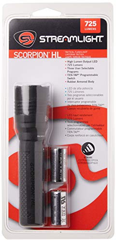 Streamlight 85400 Scorpion Linterna táctica de mano de litio de alto lumen - 725 lúmenes, negra