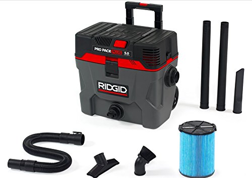 Ridgid 50328 Pro Pack Wet/Dry Vacuum, 10 Gallon, Red - Plumbing Tools - Proindustrialequipment