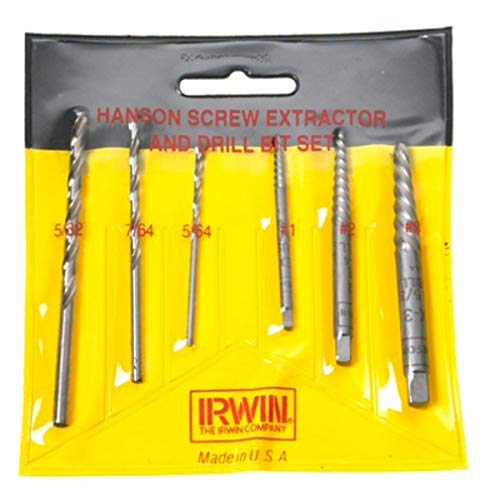 Irwin 53700 Ensemble d'extracteurs en spirale et de forets HSS, 6 pièces