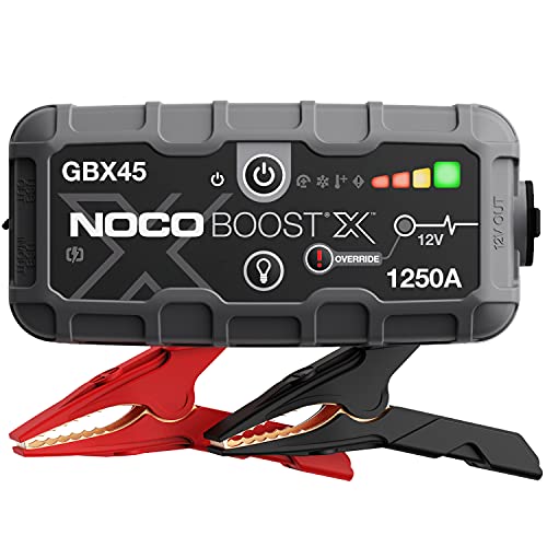 NOCO Boost X GBX45 1250A 12V UltraSafe Portable Lithium Jump Starter, Car Battery Booster Pack, USB-C Powerbank Charger, and Jumper Cables for Up to 6.5-Liter Gas and 4.0-Liter Diesel Engines - Proindustrialequipment