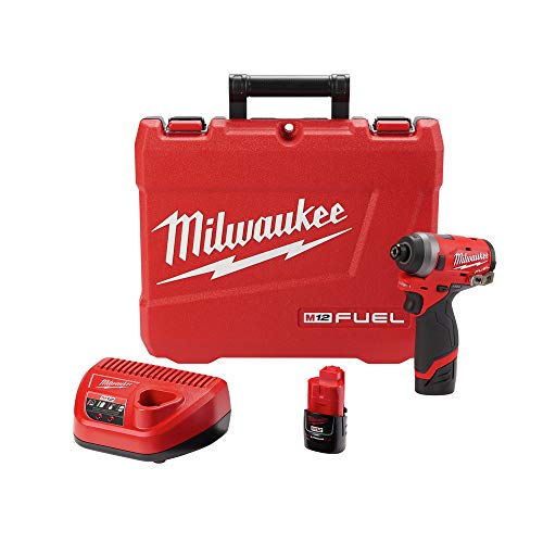 Milwaukee Electric Tools 2553-22 Kit de tournevis à percussion hexagonale M12 Fuel 1/4"