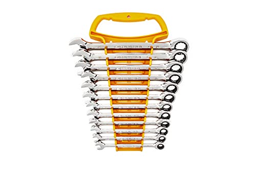 GearWrench 9412 Jeu de 12 clés à cliquet métriques – Taille unique, multicolore