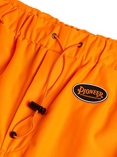 Pioneer Easy Boot Access 5 Pockets Work Pants, Adjustable Elastic Waist, Hi Vis and Reflective Stripe, Orange, L, V1070350-L - Clothing - Proindustrialequipment