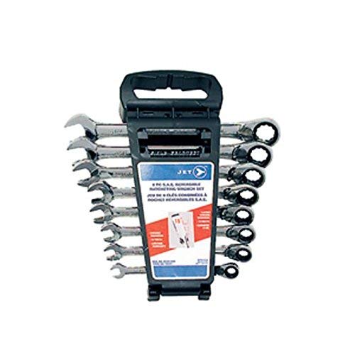 Jet 8-Piece Long S.A.E. Reversible Ratcheting Combination Wrench Set, 700321 - Wrenches - Proindustrialequipment