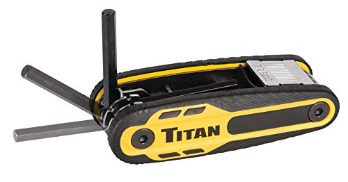 Titan 12770 Juego de llaves hexagonales SAE plegables con bloqueo de 8 piezas