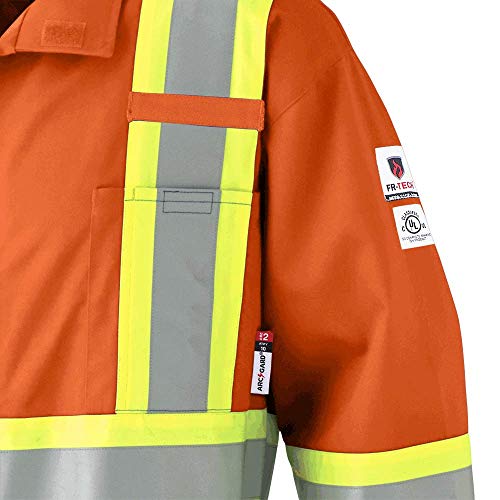 Pioneer CSA UL ARC 2 Lightweight Flame Resistant Work Coverall, Hi Vis Premium Cotton Nylon, Action Back, Orange, 48, V2540350-48 - Clothing - Proindustrialequipment