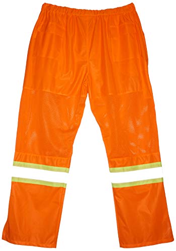 Pioneer Easy Boot Access 5 Pockets Work Pants, Adjustable Elastic Waist, Hi Vis and Reflective Stripe, Orange, 3XL, V1070350-3XL - Clothing - Proindustrialequipment