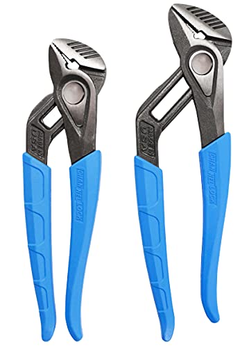 Channellock GS-1X Juego de alicates de lengüeta y ranura Speedgrip de 2 piezas de 8" y 10"