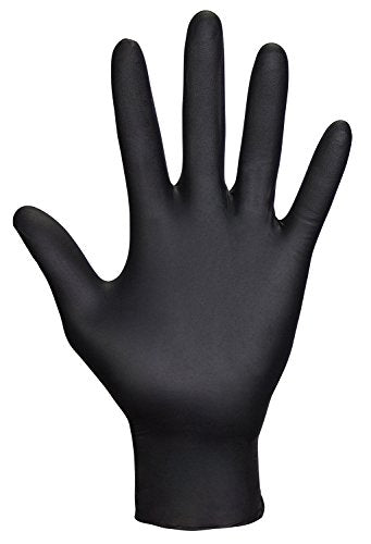 SAS Safety 66516 Raven - Gants en nitrile non poudrés, petit, paquet de 100