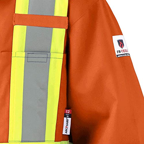 Pioneer Easy Boot Access CSA UL ARC 2 Flame Resistant Work Coverall, Lightweight Hi Vis Premium Cotton Nylon, Tall Fit, Orange, 44, V254065T-44 - Clothing - Proindustrialequipment