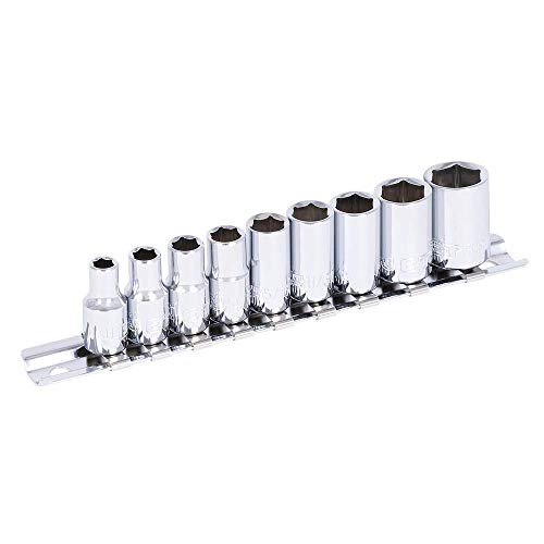 Jet 9-Piece 1/4-inch Drive SAE, Regular, 6 Point, Chrome Socket Set, 601102 - Sockets and Tools Set - Proindustrialequipment