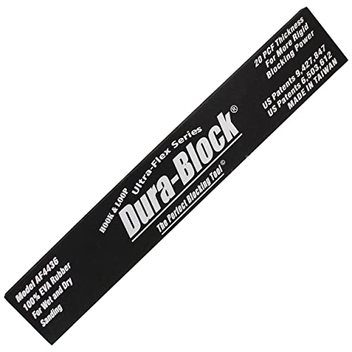 Dura-Block Scuff Pad - 16in Ultra-Flex Hook and Loop Scruff Pad Sanding Blocks for Wood and Auto Fits Wet Dry Sandpaper