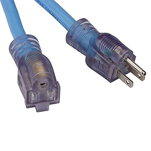 Bayco SL-996 Cable de extensión para clima frío compatible con OSHA NRTL de 25' con salida con luz única - 15 amperios