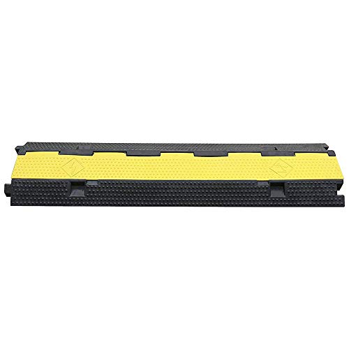 Pioneer V6220190-O/S 1-Channel Cable Protector - Black/Yellow, O/S - Work Site and Traffic Safety - Proindustrialequipment