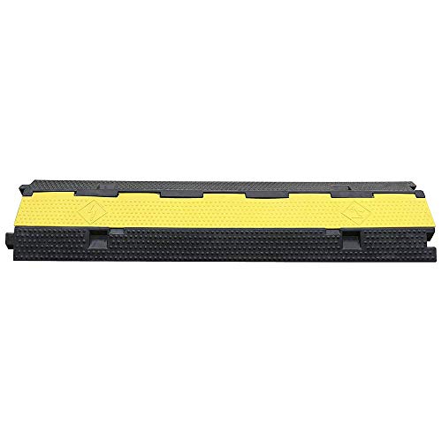 Pioneer V6220290-O/S 2-Channel Cable Protector - Black/Yellow, O/S - Work Site and Traffic Safety - Proindustrialequipment