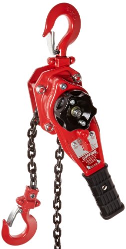 Coffing LSB-1500B-10 Steel LSB-B Model Ratchet Lever Hoist with Hook, 10' Lifting Height, 3/4 Ton Load Capacity - Manual Hoist - Proindustrialequipment