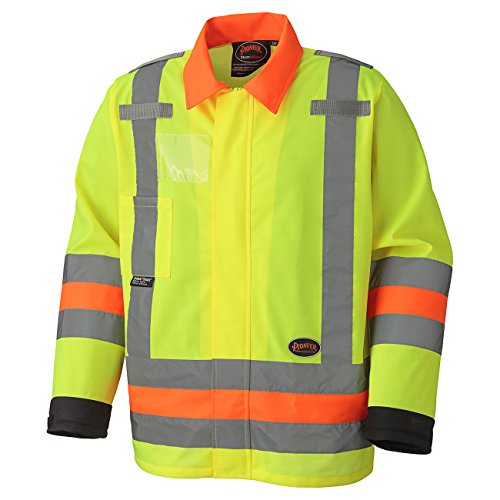 Pioneer V1190160-3XL Hi-Viz Breathable Traffic Safety Jacket, Transports Québec, Green, 3X-Large - Clothing - Proindustrialequipment