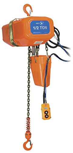 Jet 107202-1/2 Ton 15-Feet Lift 115/230V 1Ph Electric Chain Hoist-Heavy Duty - Electric Hoist - Proindustrialequipment