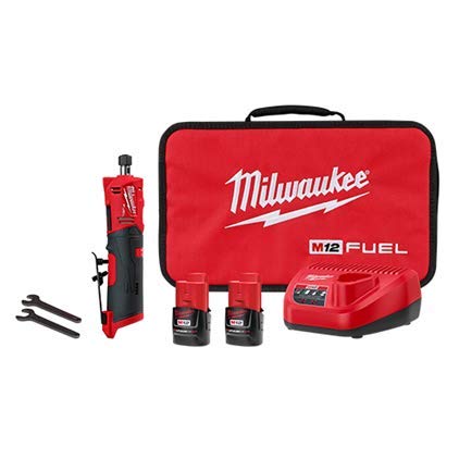 Milwaukee 2486-22 M12 Fuel Kit de 2 baterías para amoladora recta de 1/4"