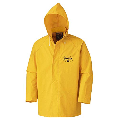 Pioneer V3510160-2XL Heavy-Duty Flame Resistant Jacket and Pants Combo, Rainsuit, Yellow, 2XL - Clothing - Proindustrialequipment