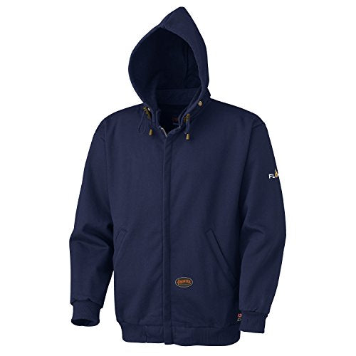 Pioneer V2590280-XS Flame Resistant Safety Hoodie - Modacrylic Fleece ARC Rated Sweatshirt, Black, XS - Clothing - Proindustrialequipment