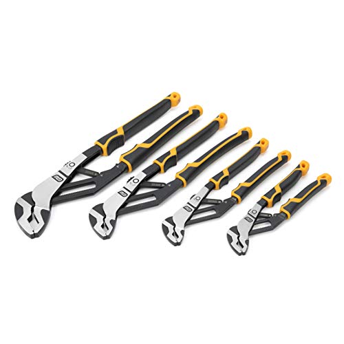 GEARWRENCH 4 Pc. Pitbull Auto-Bite Tongue & Groove Dual Material Pliers with K9 Jaws - 82594C